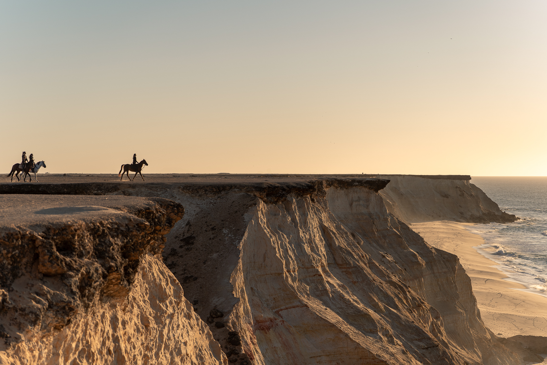 Horse riding in the dunes of Dakhla